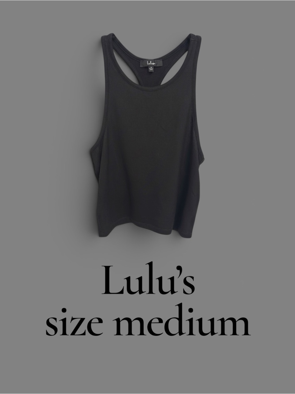 Lulu's Black Racerback Tank